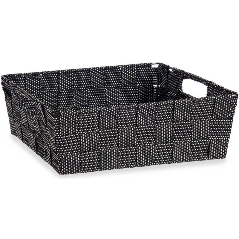 foto del prodotto cestino kipit nero stoffa 23 x 8 x 27 cm