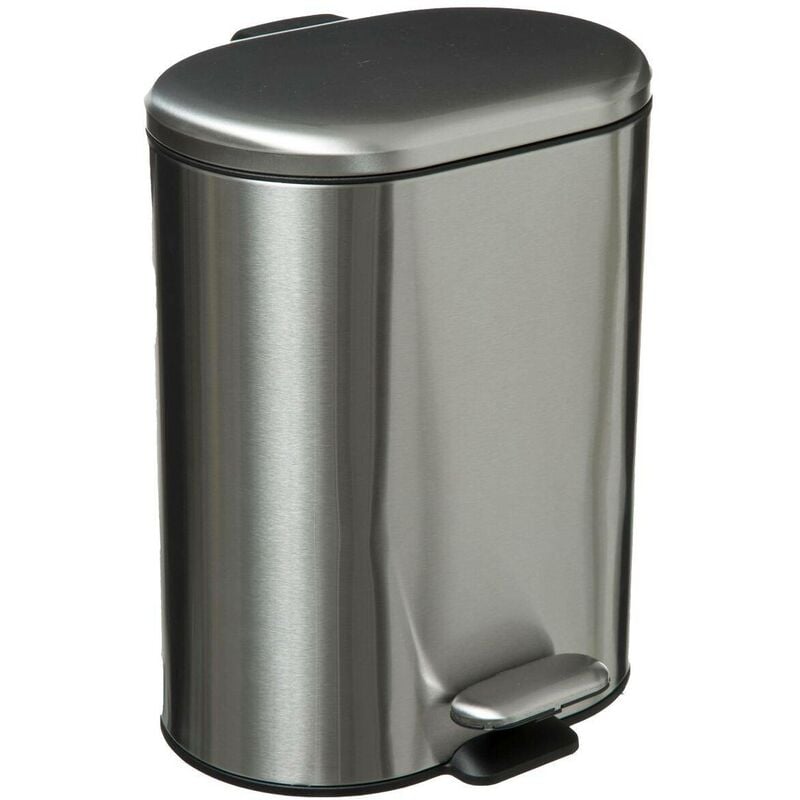 foto del prodotto cestino metallico a chiusura ammortizzata 6l siliflex in acciaio inox 5five