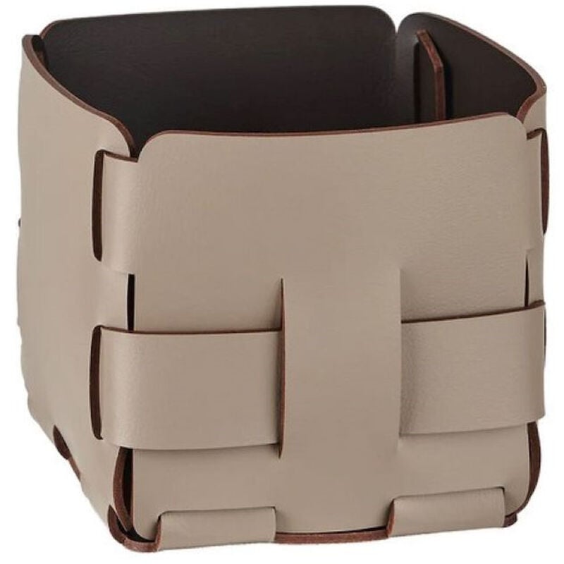 foto del prodotto cestino minibottega cappuccino choco , 12x12 h13 serie adj codice prod badj1013 0406 colombo design