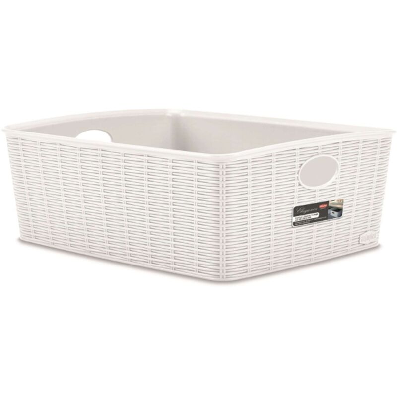 foto del prodotto cestino multiuso elegance l bianco 36x29x13h cm