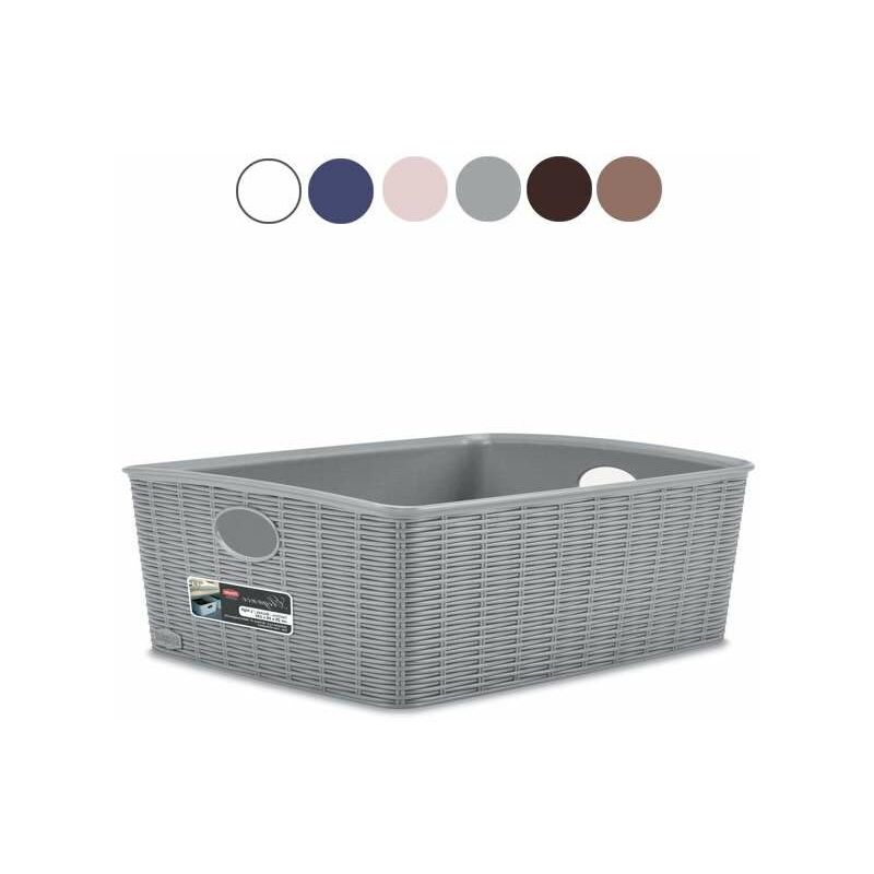 foto del prodotto cestino multiuso elegance l grigio 36x29x13h cm