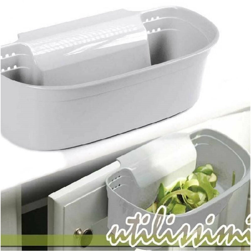foto del prodotto cestino multiuso lavello cucina da agganciare capacita 2,2 litri rifiuti trade shop traesio