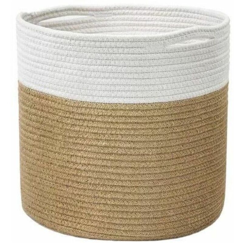 foto del prodotto cestino per fiori in corda di cotone per vaso, cestino intrecciato, cestino portaoggetti moderno per l organizzazione dell arredamento della casa, 20