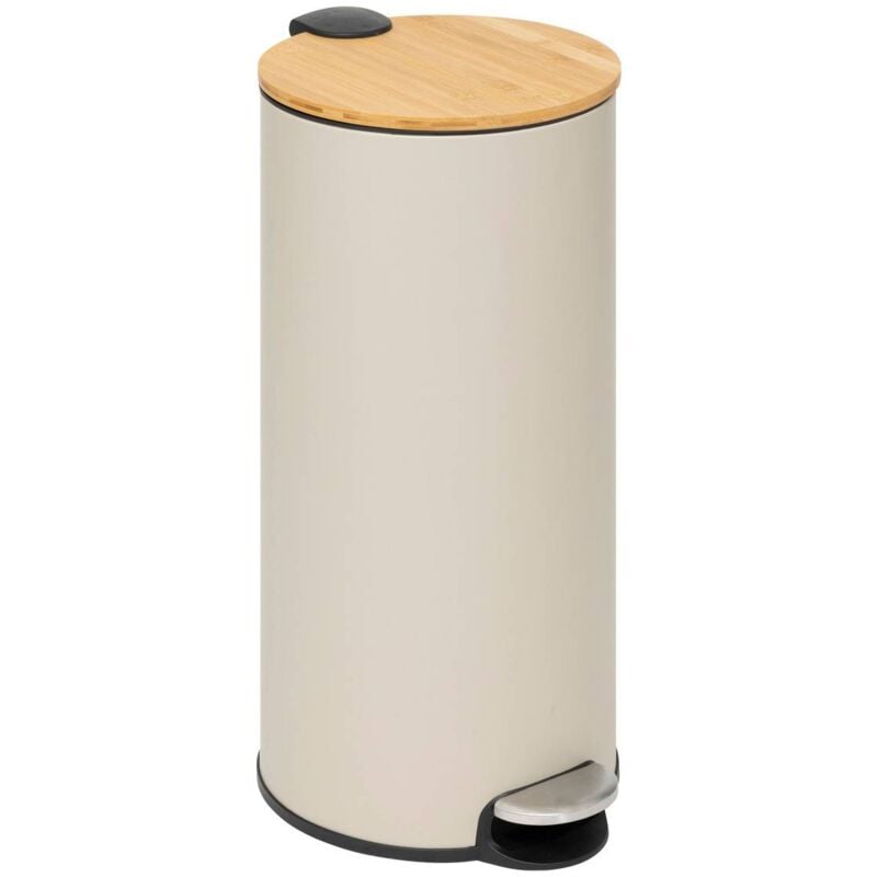 foto del prodotto cestino per rifiuti con coperchio in bamb da 30l colore moderno beige 5five