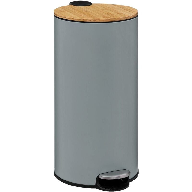 foto del prodotto cestino per rifiuti con coperchio in bamb grigio modern color 30l 5five