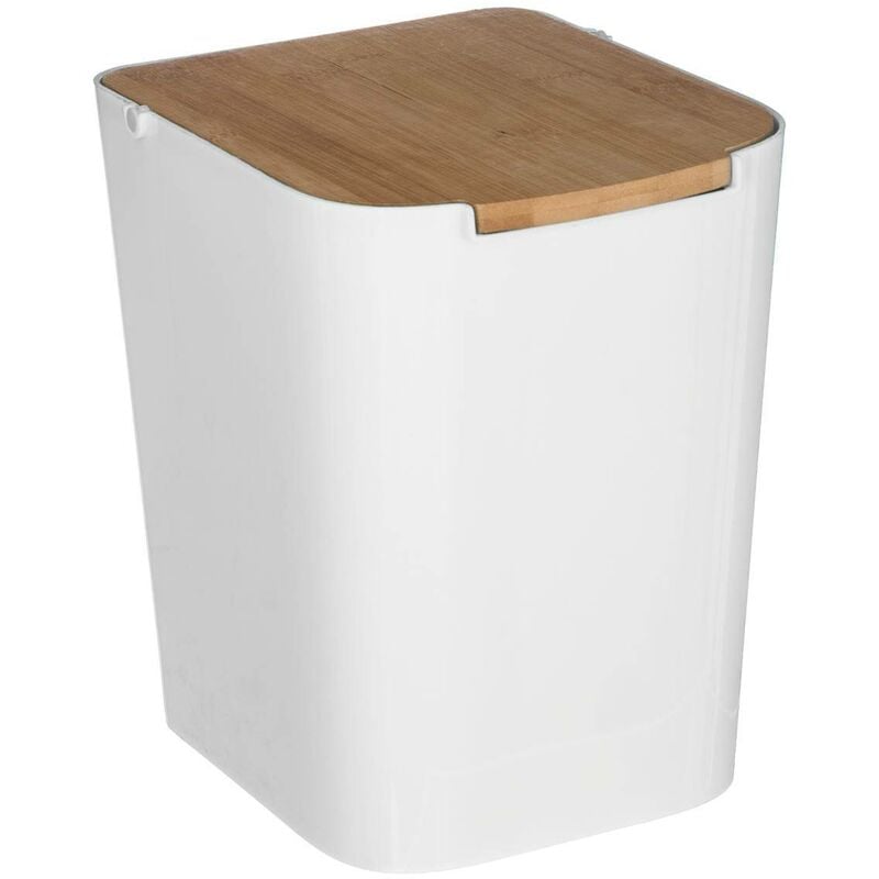 foto del prodotto cestino per rifiuti con coperchio in bamb natur o da 5 l, bianco 5five