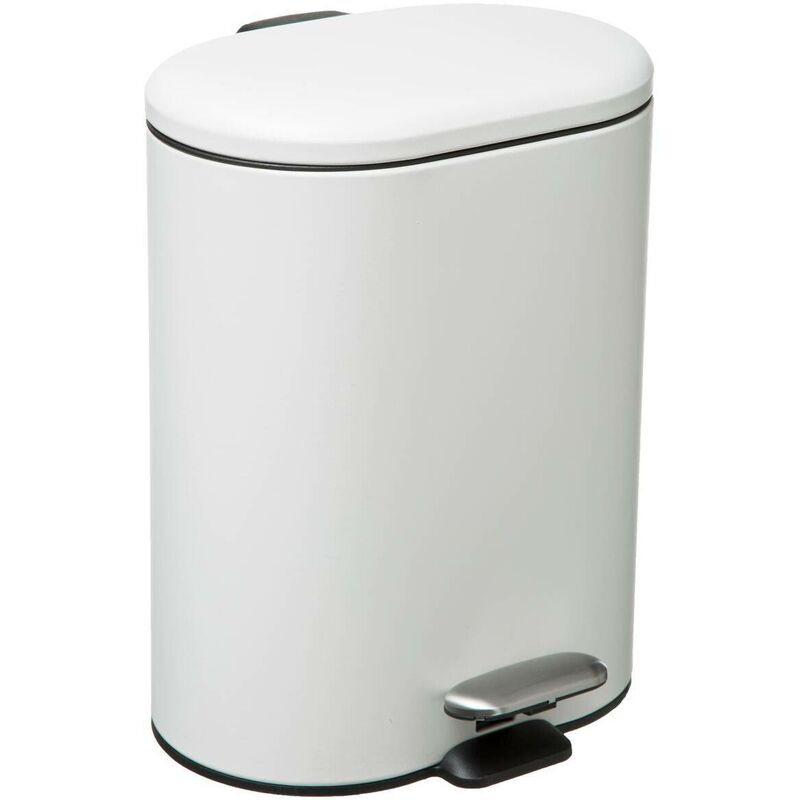 foto del prodotto cestino per rifiuti in metallo siliflex con chiusura ammortizzata 6l bianco 5five