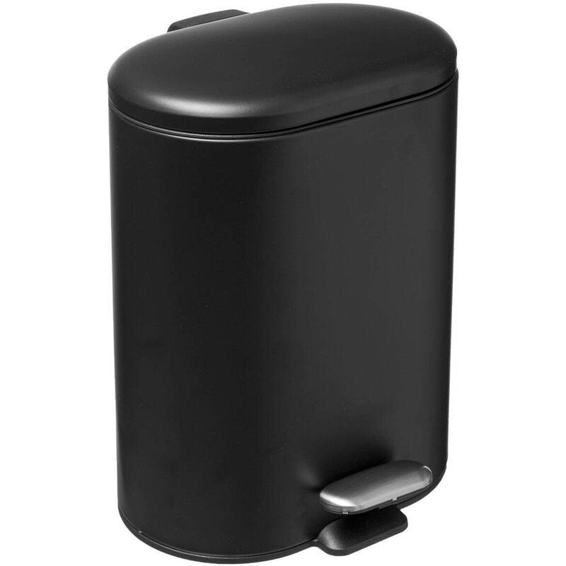 foto del prodotto cestino per rifiuti in metallo siliflex con chiusura ammortizzata 6l nero 5five