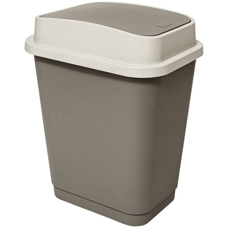 foto del prodotto cestino per rifiuti in plastica da 25l color tortora 5five