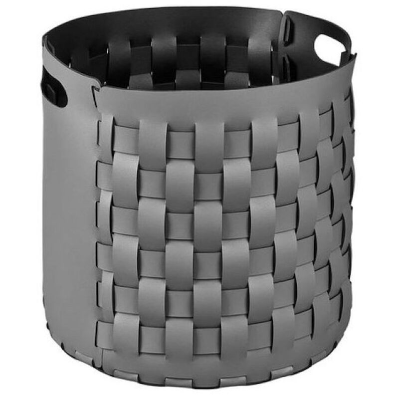 foto del prodotto cestino portabiancheria bottega grey black d40 h40 serie adj codice prod badj1050 0301 colombo design
