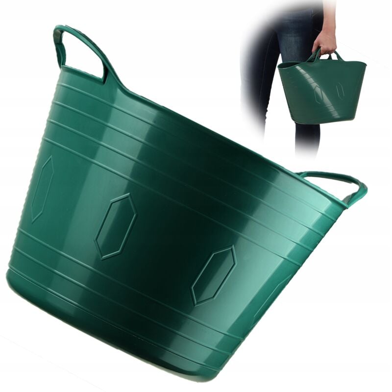 foto del prodotto cestino portabiancheria universale kadax flessibile cesto portabiancheria 15l verde
