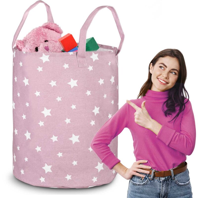 foto del prodotto cestino portagiochi nukido rosa