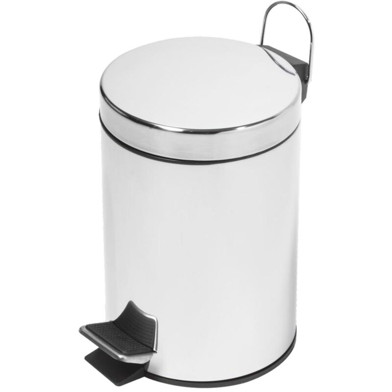 foto del prodotto cestino rifiuti gettacarte con pedale pattumiera inox one hotellerie metaform formato 3 l