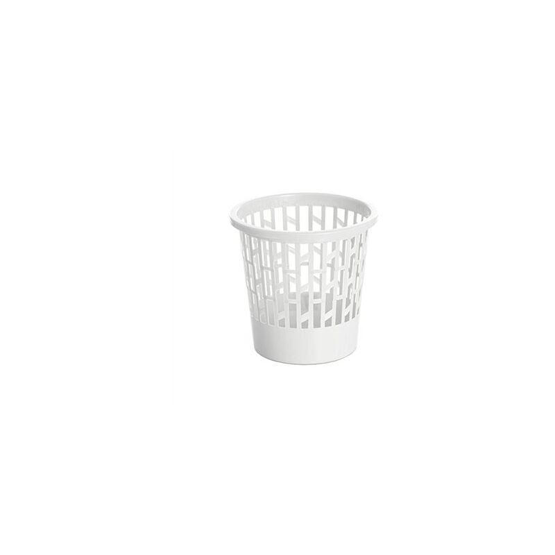 foto del prodotto cestino rifiuti griglia plastica bianca 12lt p27bl