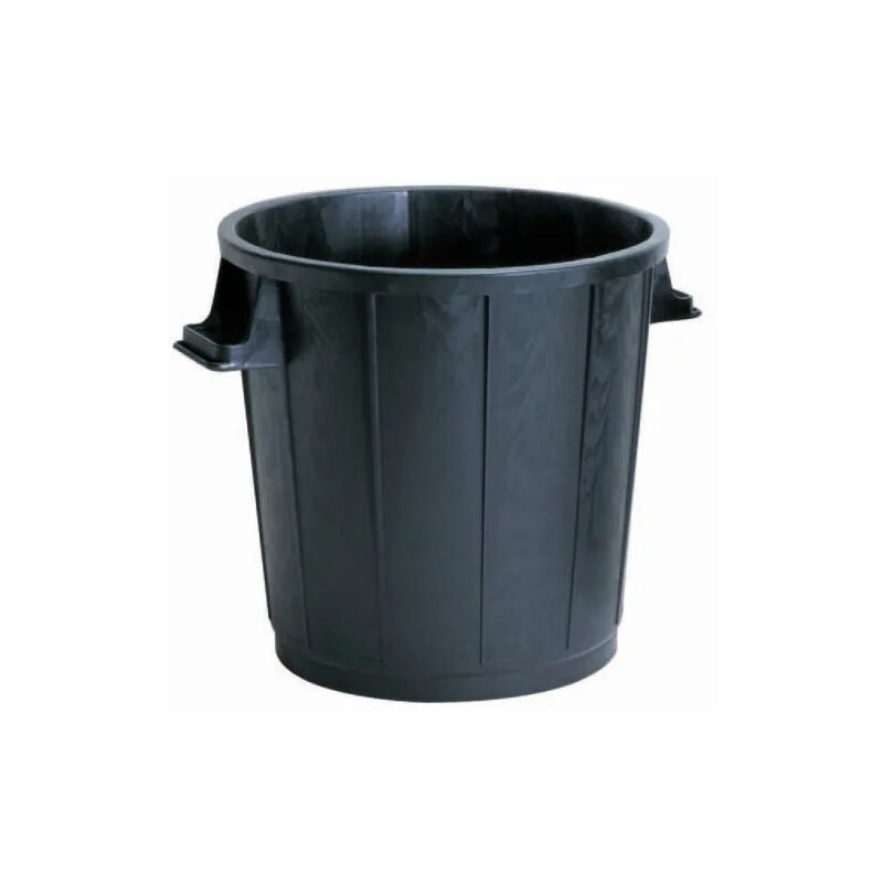 foto del prodotto cestino rinforzato pe nero vinmer 75 l senza coperchio pb75