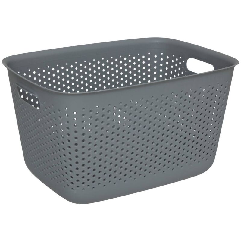 foto del prodotto cestino tila 17l in plastica grigia 5five