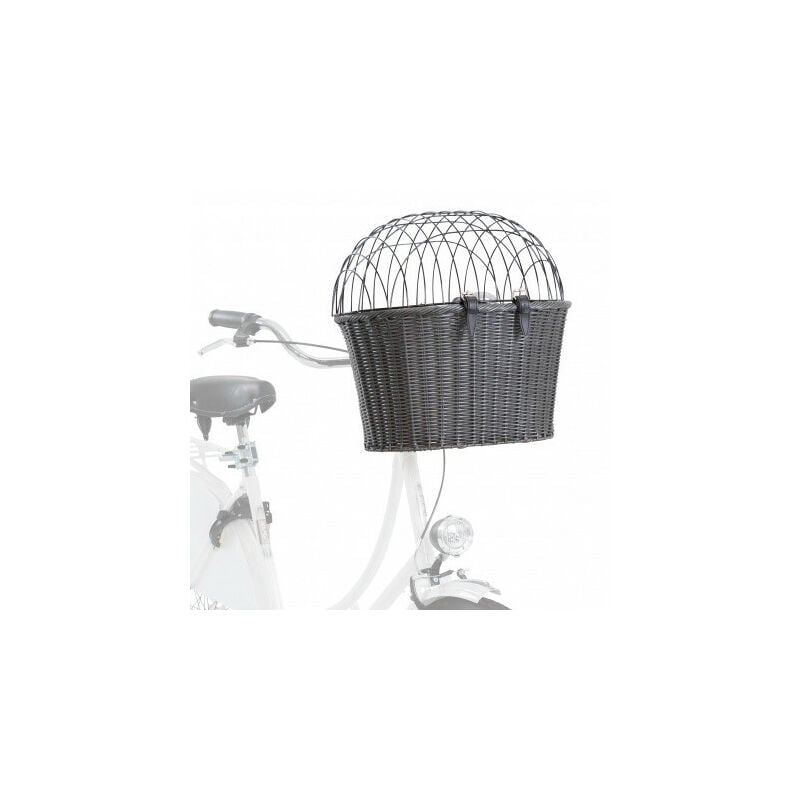 foto del prodotto cesto anteriore per cani per bicicletta grigio 44x34x41 cm trixie