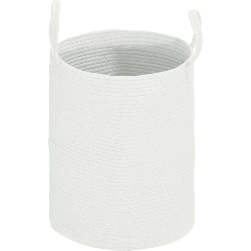 foto del prodotto cesto biancheria da 36l portatile e pieghevole 38x45 cm crema homcom