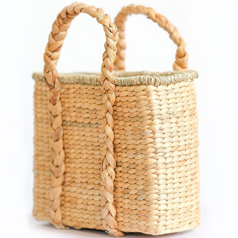 foto del prodotto cesto di fibre naturali con manici 30x25cm haret naturale