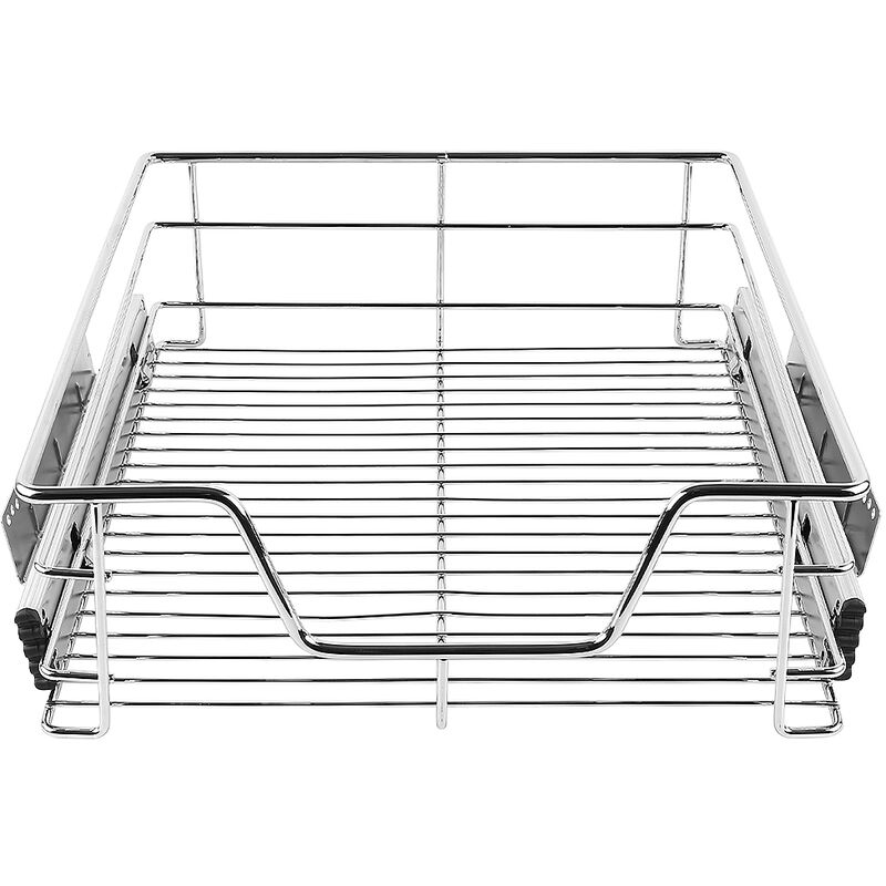 foto del prodotto cesto estraibile per armadietti cucina,acciaio,39 x 14 x 44 cm,argento haloyo
