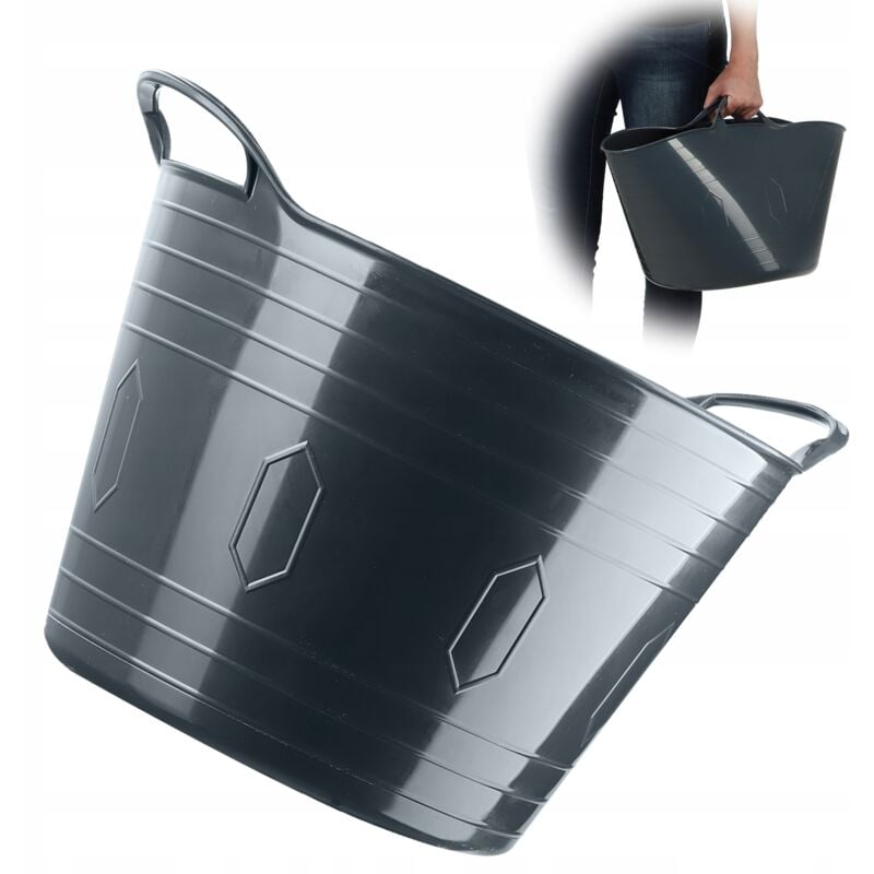 foto del prodotto cesto flessibile kadax portabiancheria universale, portabiancheria, 26 litri, grigio