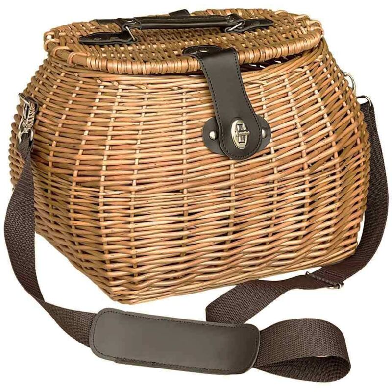 foto del prodotto cesto funghi cestino in vimini con tracolla cm 32 x 27 x h 26 lux