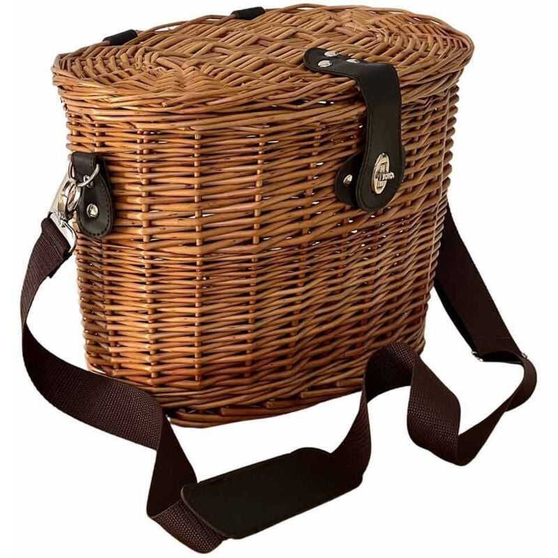 foto del prodotto cesto funghi grande con tracolla cm 41 x 27 x h 31 ovale