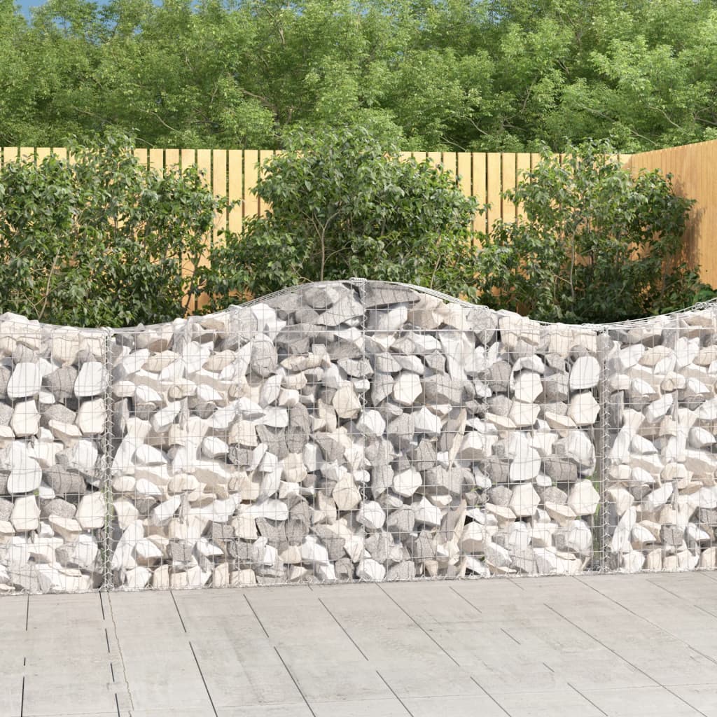 foto del prodotto cesto gabbione ad arco 200x30x100/120 cm ferro zincato