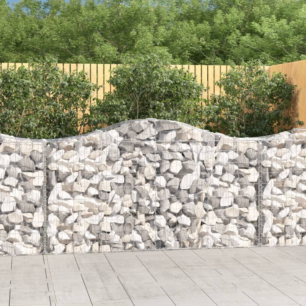foto del prodotto cesto gabbione ad arco 200x50x100/120 cm ferro zincatocod mxl 97056