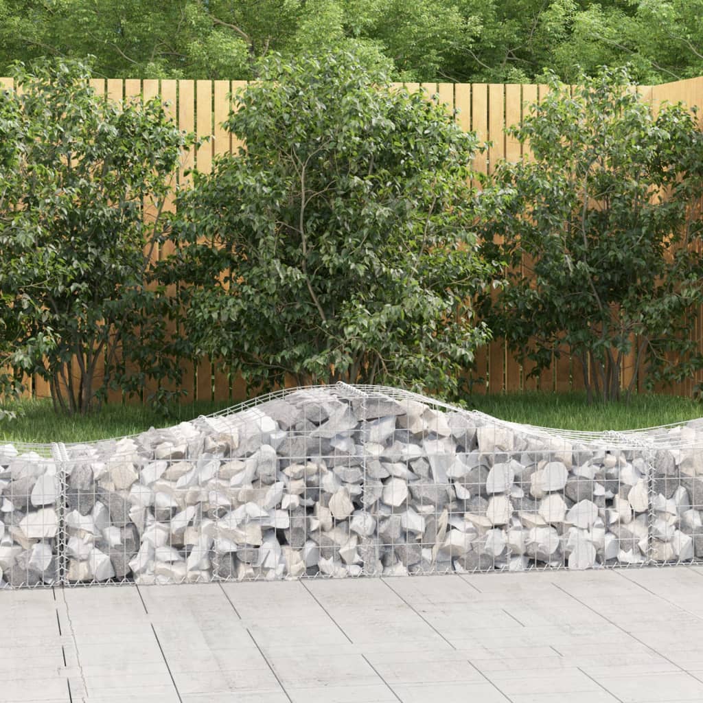 foto del prodotto cesto gabbione ad arco 200x50x40 60 cm ferro zincatocod mxl 121324