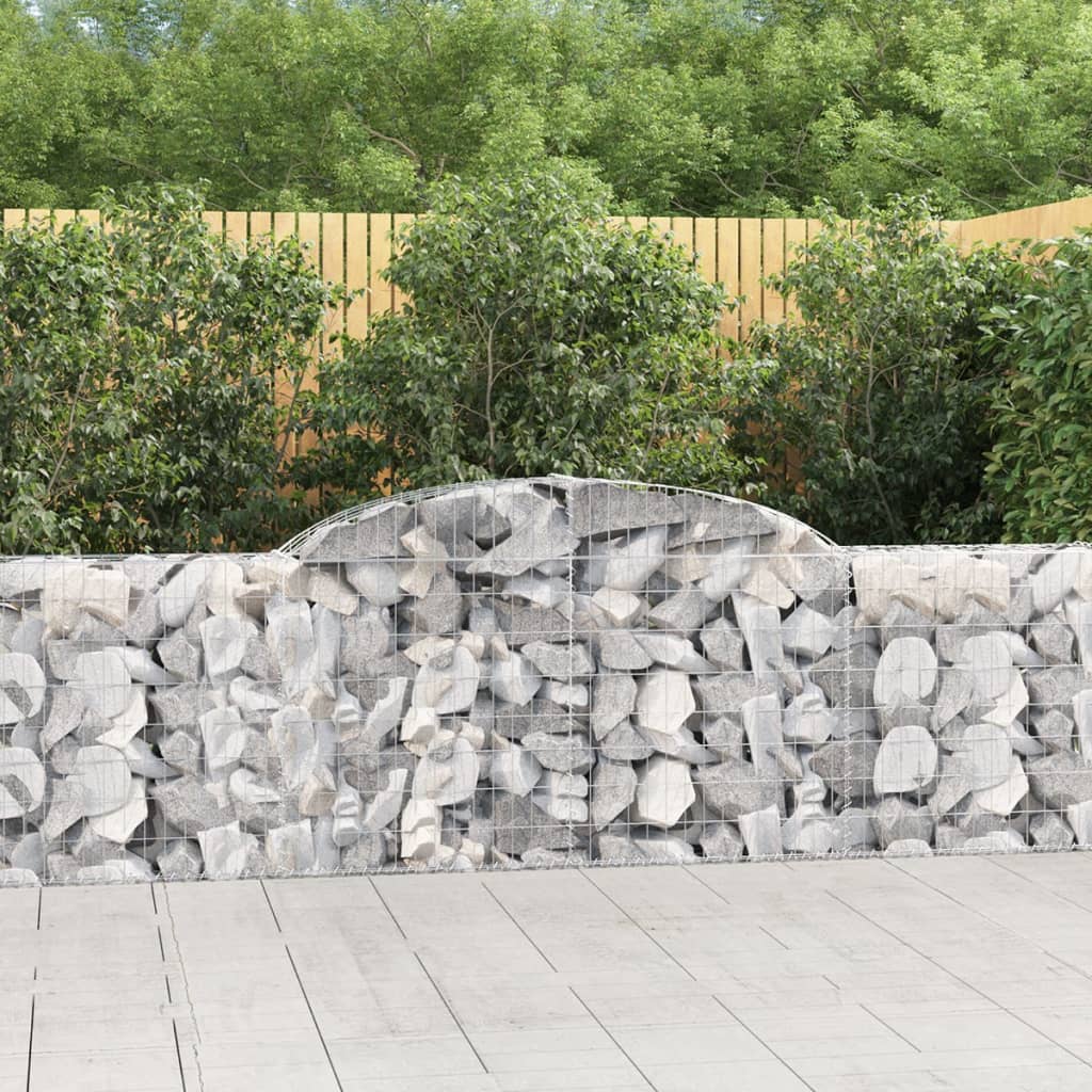 foto del prodotto cesto gabbione ad arco 300x30x80 100 cm ferro zincato