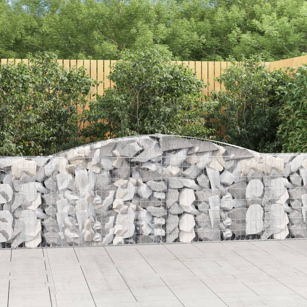 foto del prodotto cesto gabbione ad arco 400x30x100 120 cm ferro zincato