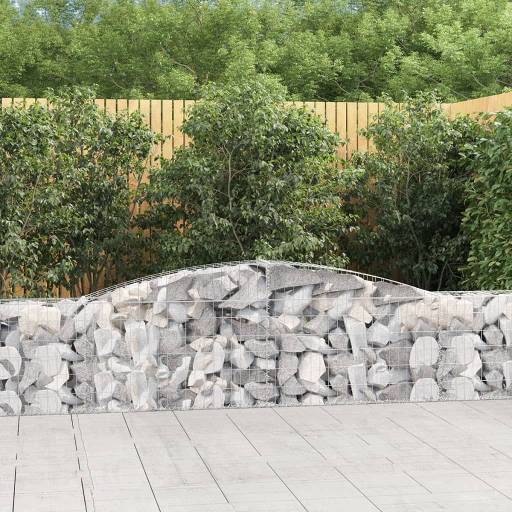 foto del prodotto cesto gabbione ad arco 400x30x60 80 cm ferro zincatocod mxl 103410