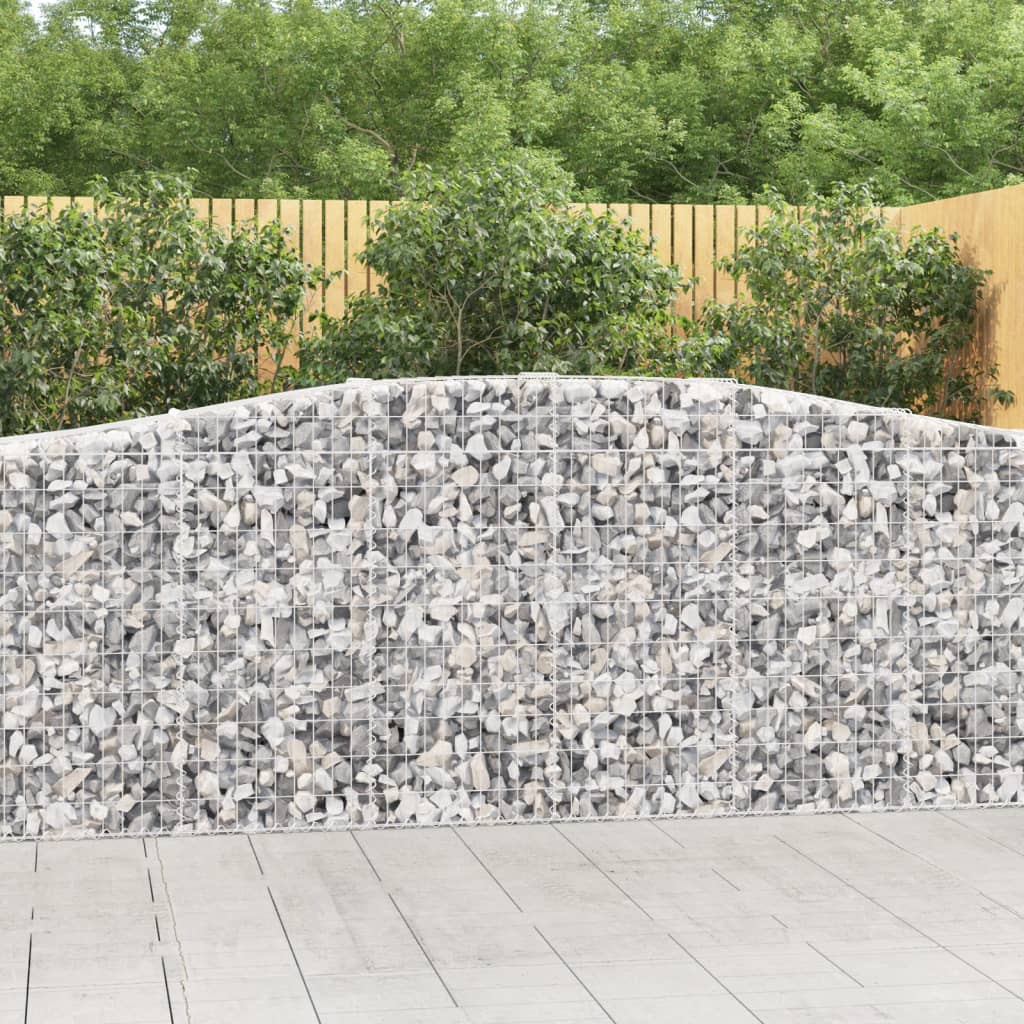 foto del prodotto cesto gabbione ad arco 400x50x100 120 cm ferro zincato cod mxl 68373
