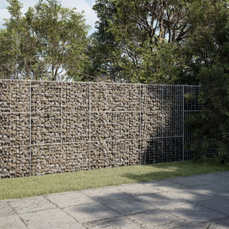 foto del prodotto cesto gabbione con copertura 300x100x150 cm in ferro zincato