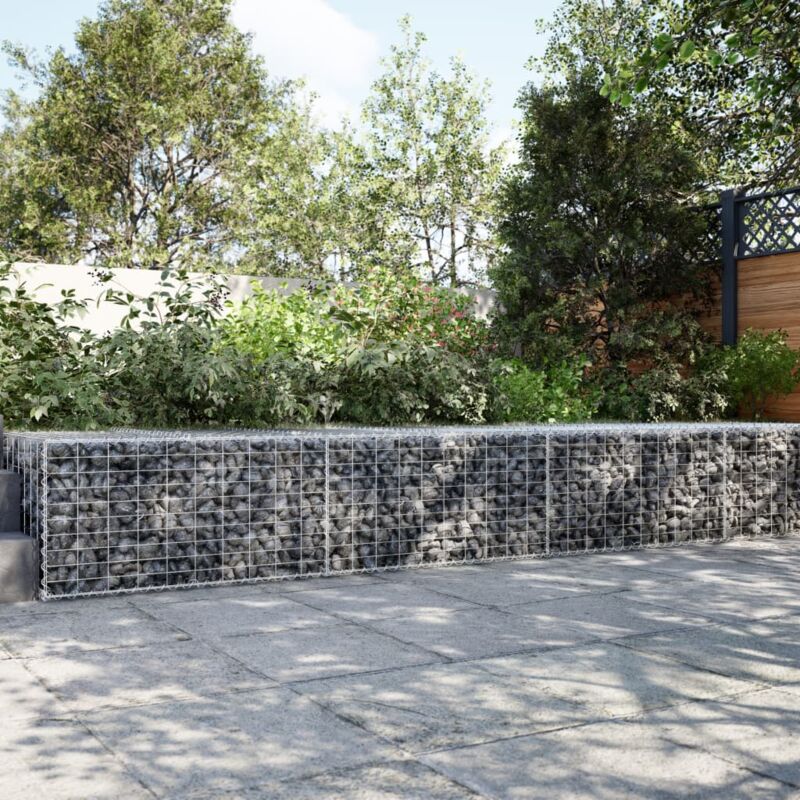 foto del prodotto cesto gabbione con copertura 300x100x50 cm in ferro zincato vidaxl