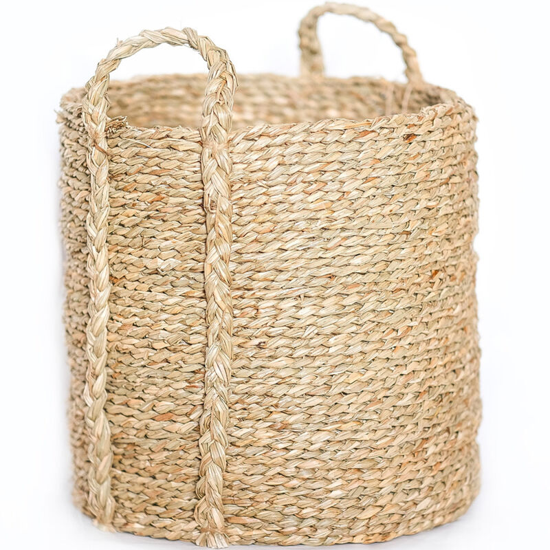foto del prodotto cesto in fibre naturali con manici 30x30cm taral naturale