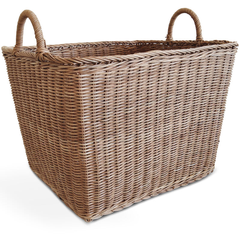 foto del prodotto cesto in rattan con manici 45x35cm luisa naturale