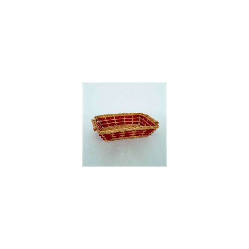 foto del prodotto cesto in vimini rettangolare con manici naturale rosso 53x39x h14 cm