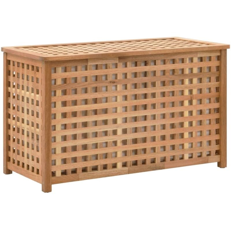 foto del prodotto cesto per biancheria 77,5x37,5x46,5 cm in legno massello di noce vidaxl