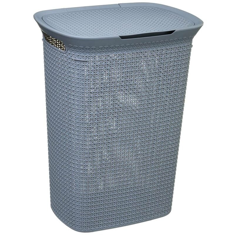 foto del prodotto cesto per biancheria in plastica grigia scandinave da 57 litri 5five