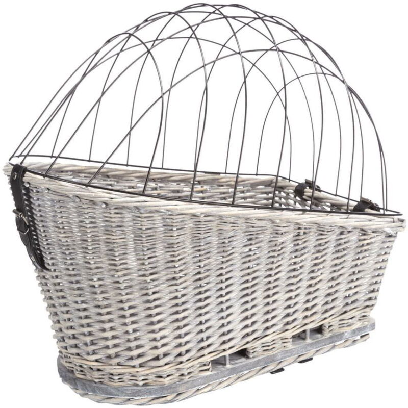foto del prodotto cesto per bicicletta per portapacchi in plastica 35×49×55cm grigio