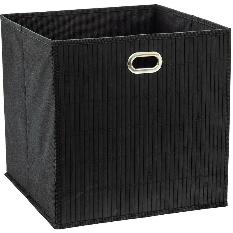foto del prodotto cesto per mobili bagno bamb nero 31x31x31cm