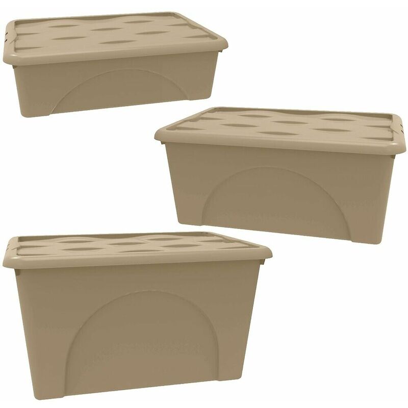 foto del prodotto cesto porta biancheria beige contenitore per cambio stagione con ruote multiuso casa box oggetti panni salvaspazio scatola bagno misura tris box