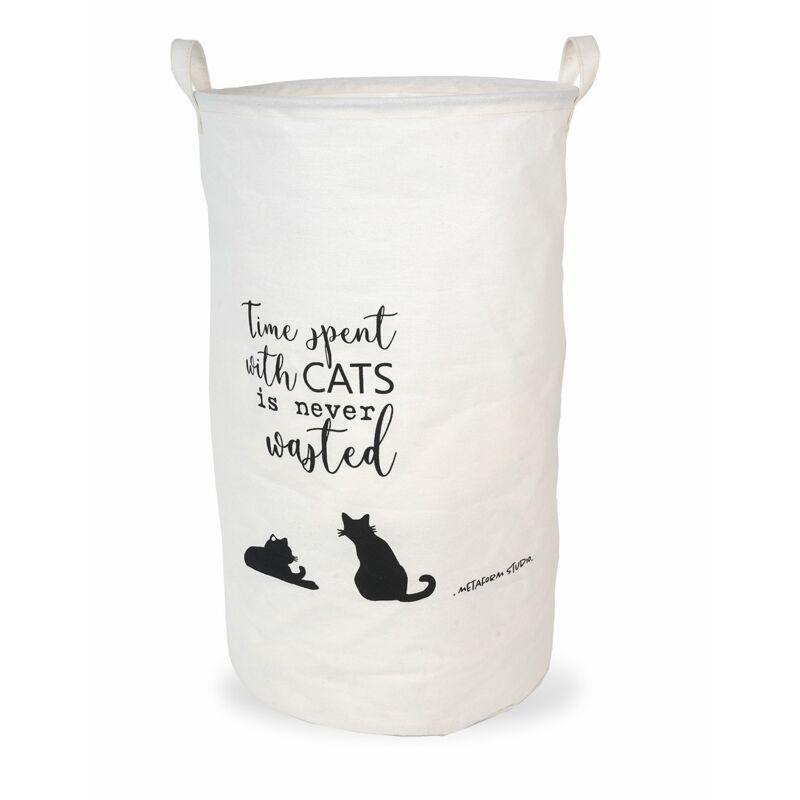 foto del prodotto cesto porta biancheria bucato salvaspazio 60 lt gatto mod. cats