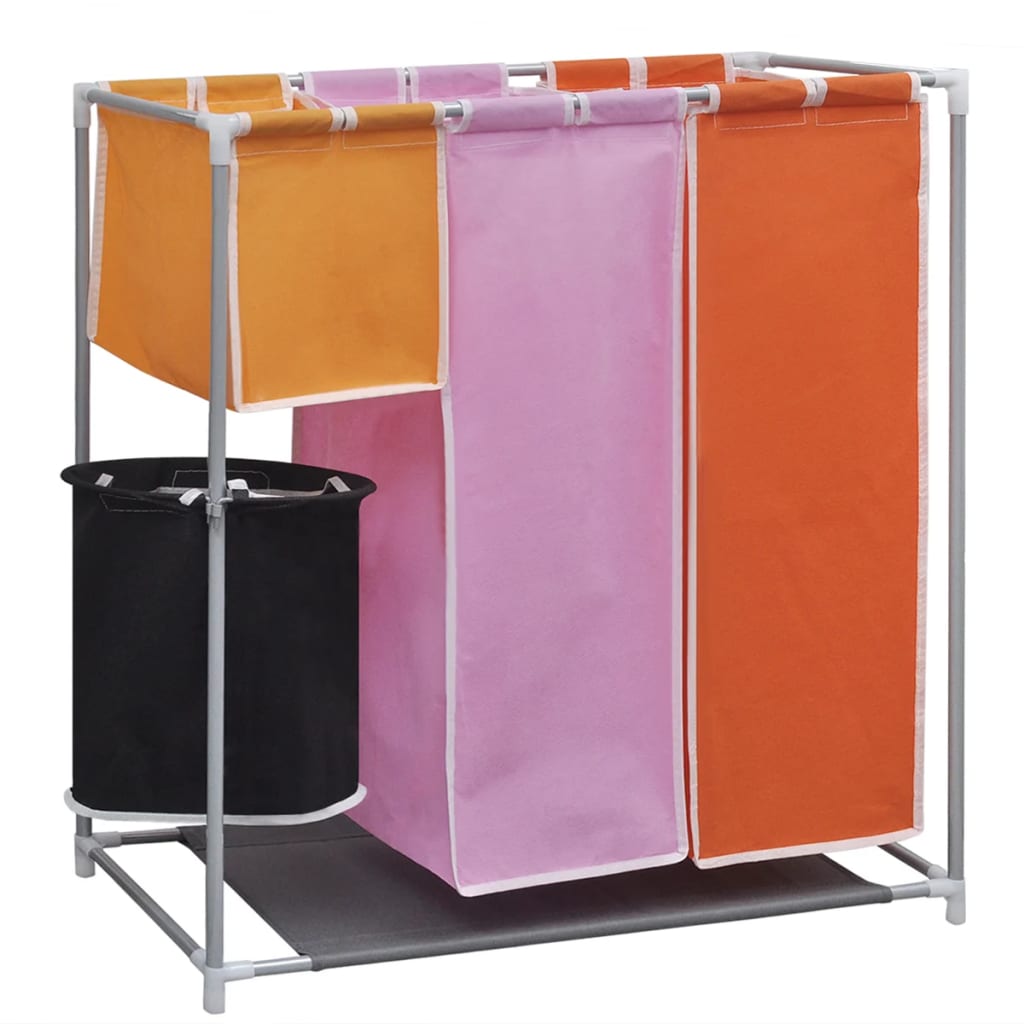 foto del prodotto cesto portabiancheria 3 sezioni 70 x 30 x 80 cm con vassoio per il bucato 02 0006144