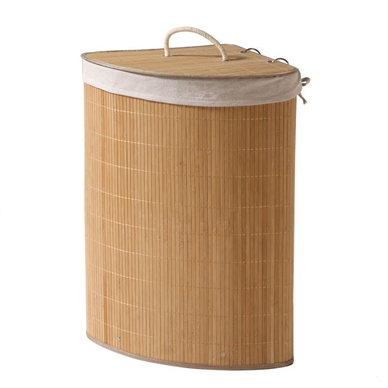 foto del prodotto cesto portabiancheria angolare in bamb h60 cm