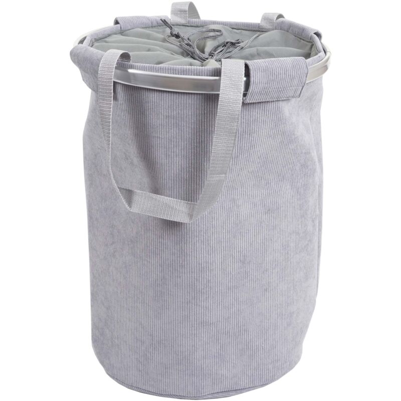 foto del prodotto cesto portabiancheria cesto portabiancheria con coulisse 55x39 cm 65 l tessuto grigio 040002509