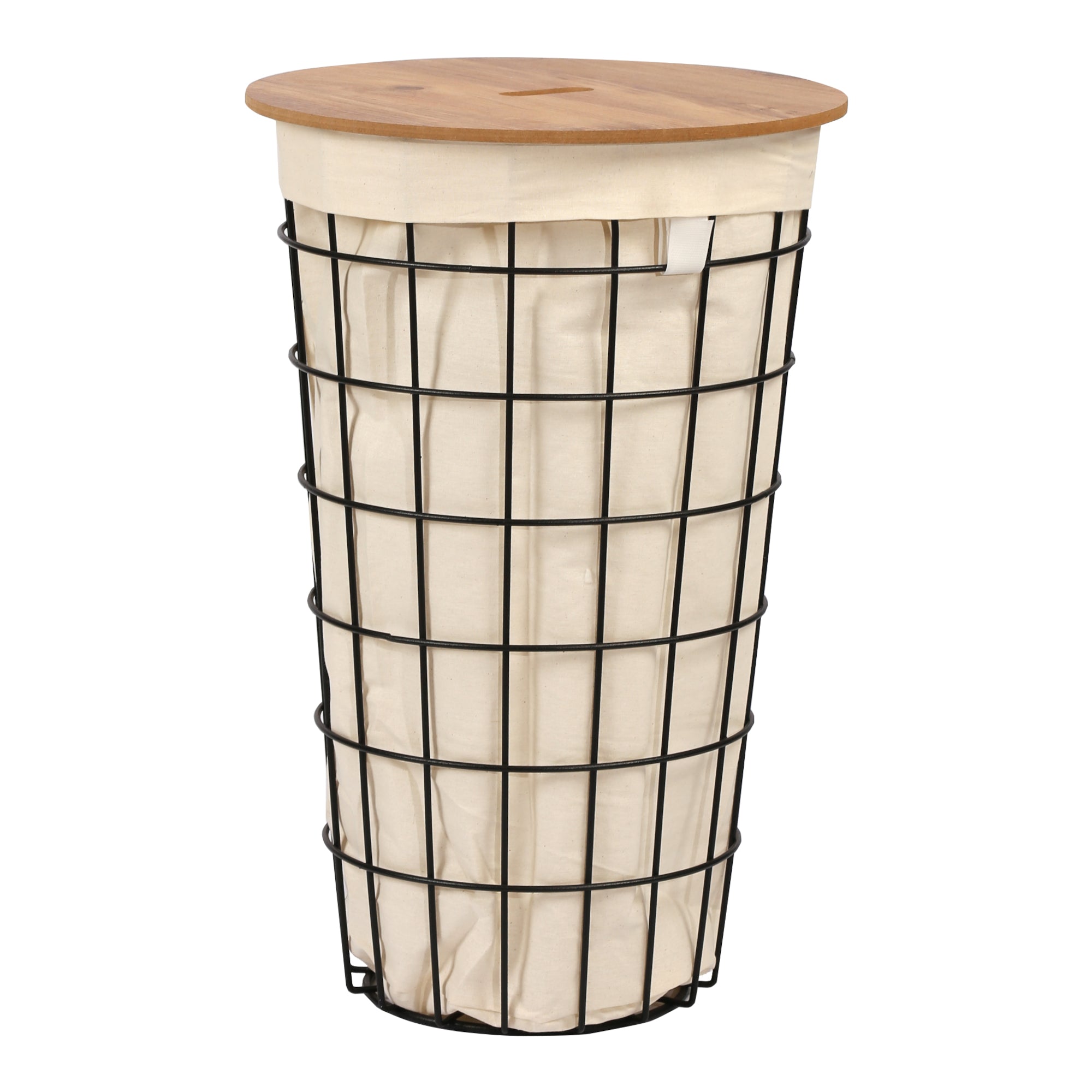 foto del prodotto cesto portabiancheria con coperchio a fessura rimovibile 40 litri 59,5 x 38,5 cm 03 0008013