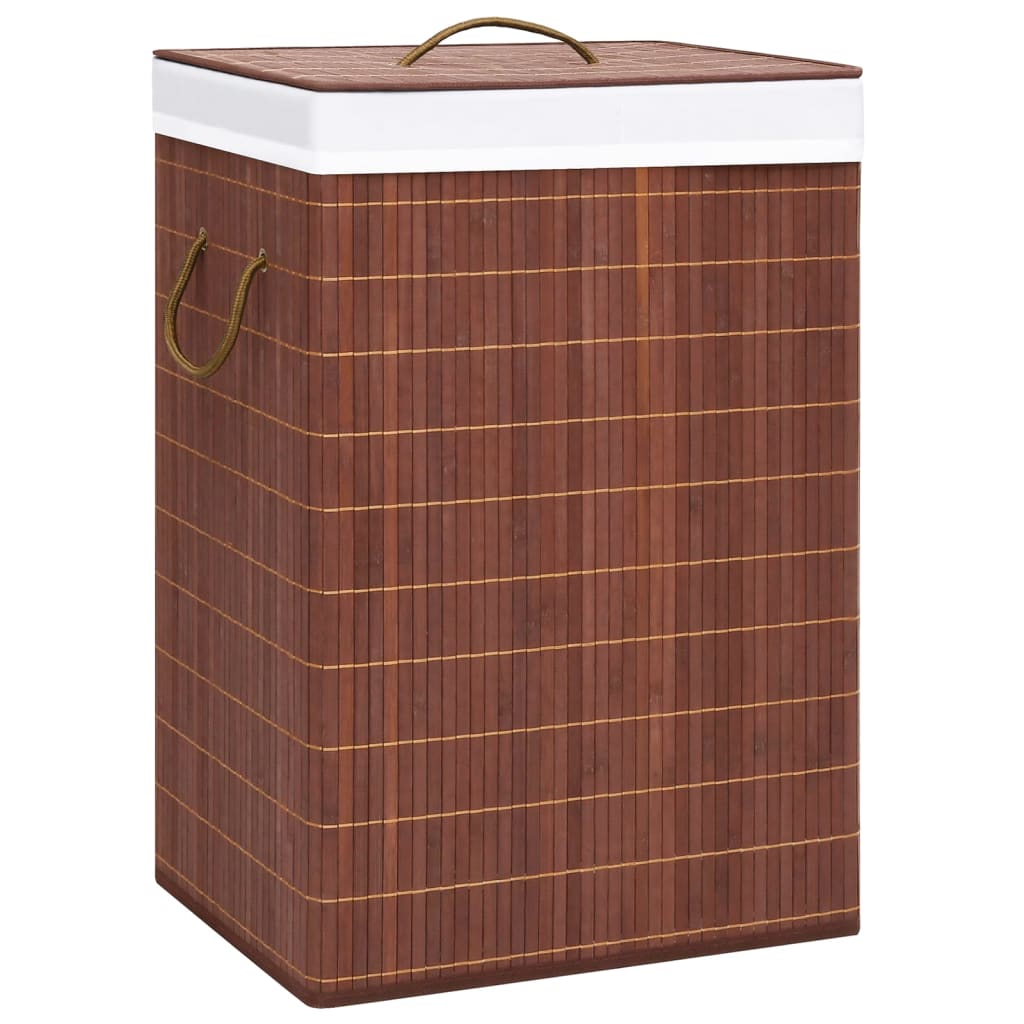 foto del prodotto cesto portabiancheria in bamb marrone 72 l cod mxl 50083